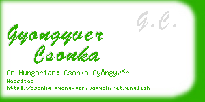 gyongyver csonka business card