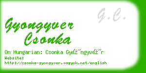 gyongyver csonka business card